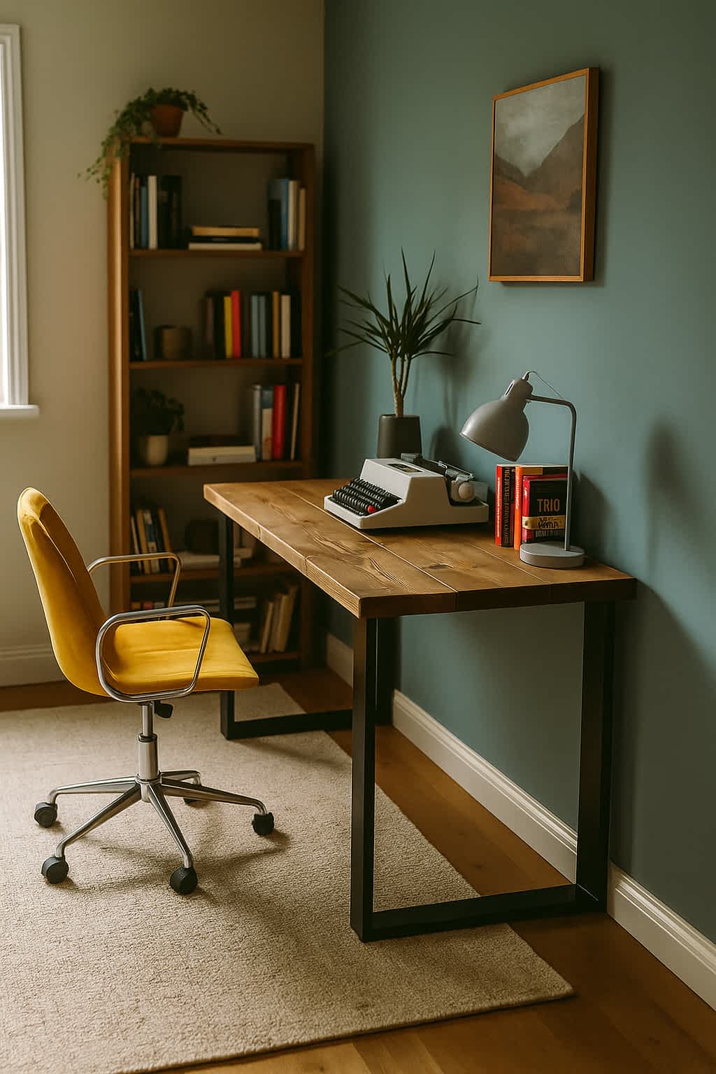 Rustic Solid Wood Desk - Image 2