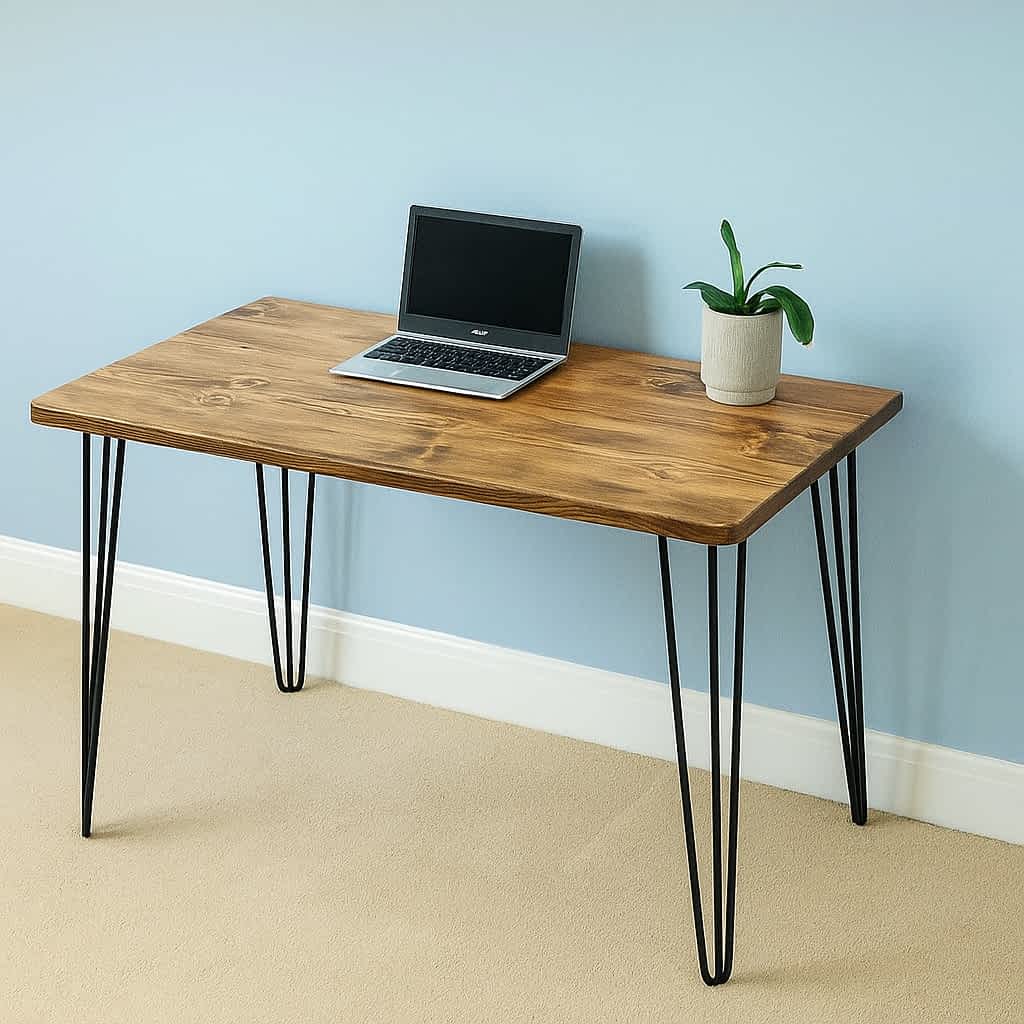 Rustic Solid Wood Desk - Image 3