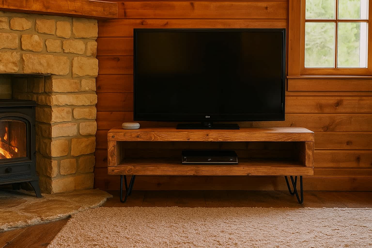 Rustic Wooden TV Stand-Unit - Image 2