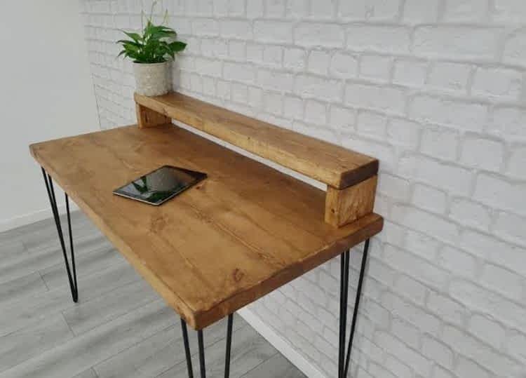 Rustic Solid Wood Desk - Image 8