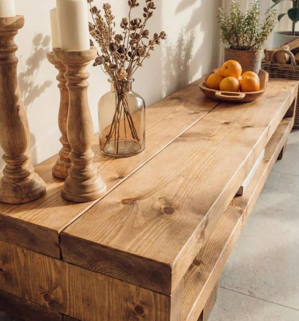 Rustic Wooden TV Stand-Unit - Image 9