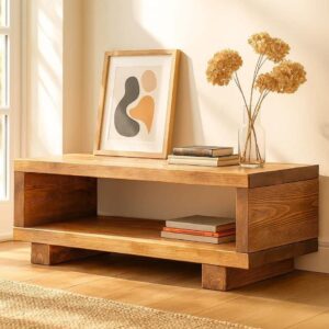 Rustic Solid Wooden Low Rise Storage Unit